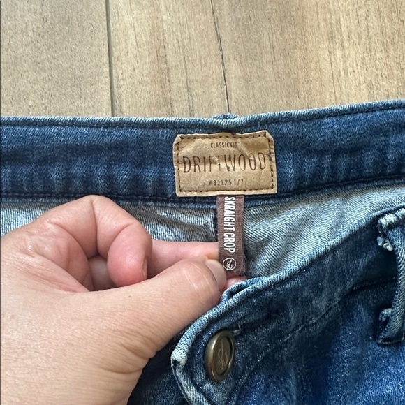 Driftwood Skraight Crop Jeans Sz 32 - Picture 3 of 7